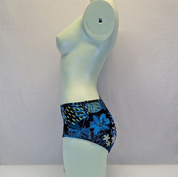 Daci Rash Guard Long-Sleeve 2 Piece Swim Set Black with Tropical Design - Picture 3 of 13